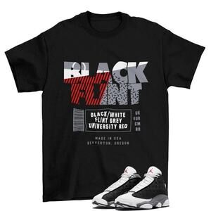 Black Flint Box Label Shirt To Match Jordan 13 Retro Black Flint Dj5982-060